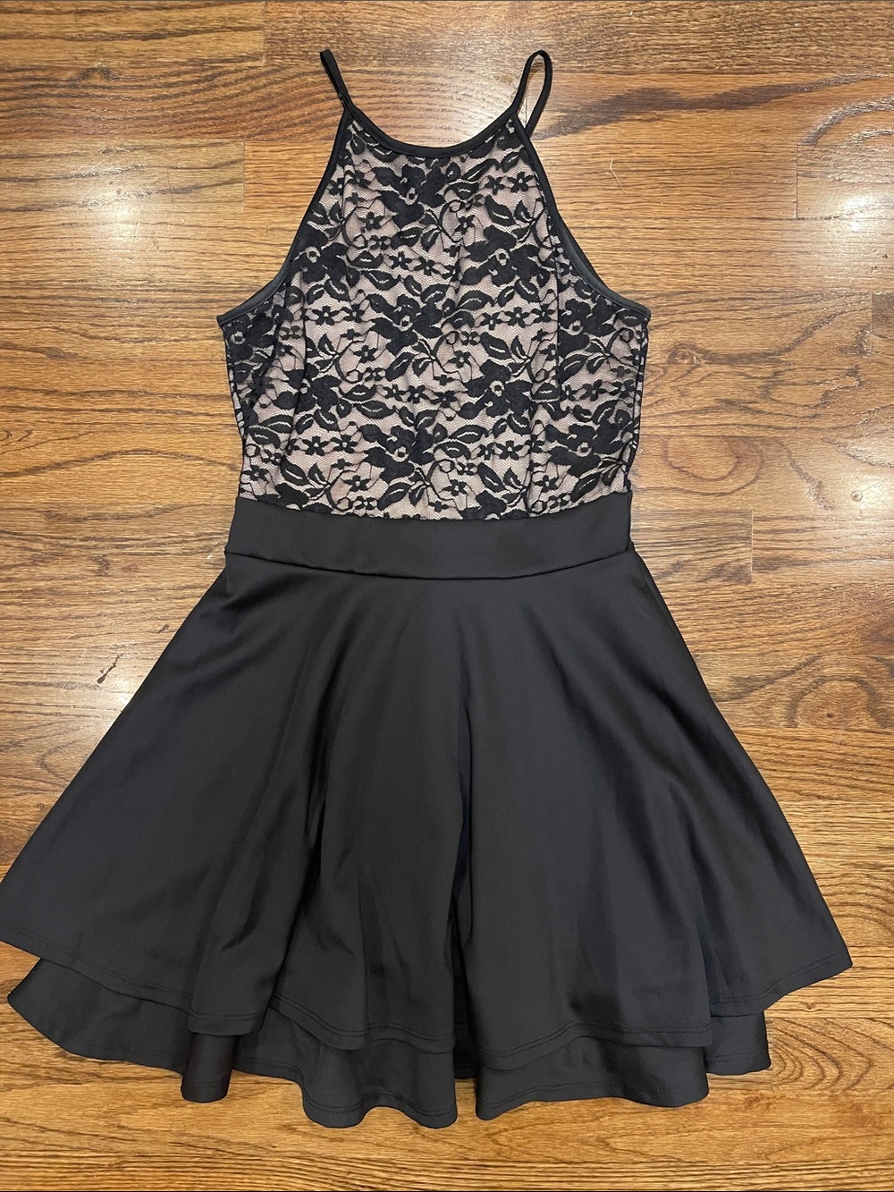 Emerald Sundae Black Lace High-Neck Formal Dress size 3 juniors